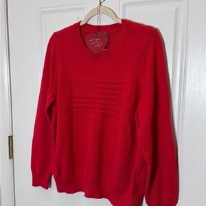 Style & Co. Women's Red Crew Neck Sweater